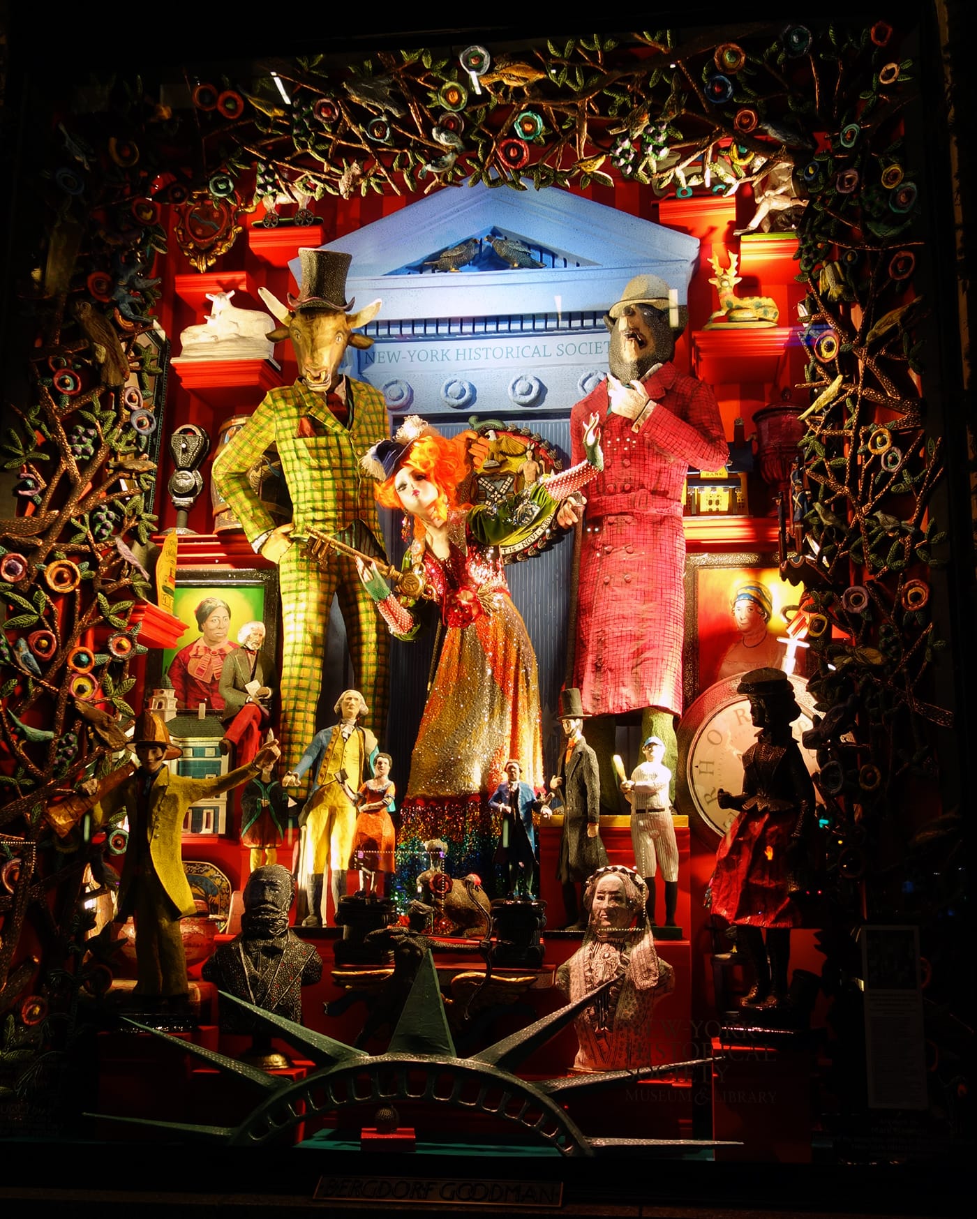 The New-York Historical Society window, with art by Mark Gagnon