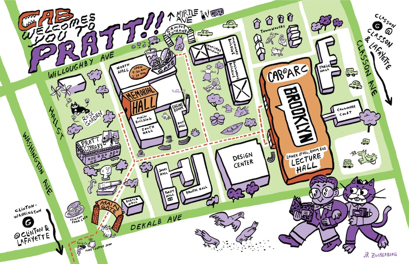 Map of Comic Arts Brooklyn 2017 (artwork by JR Zuckerberg, courtesy Comic Arts Brooklyn) (click to enlarge)
