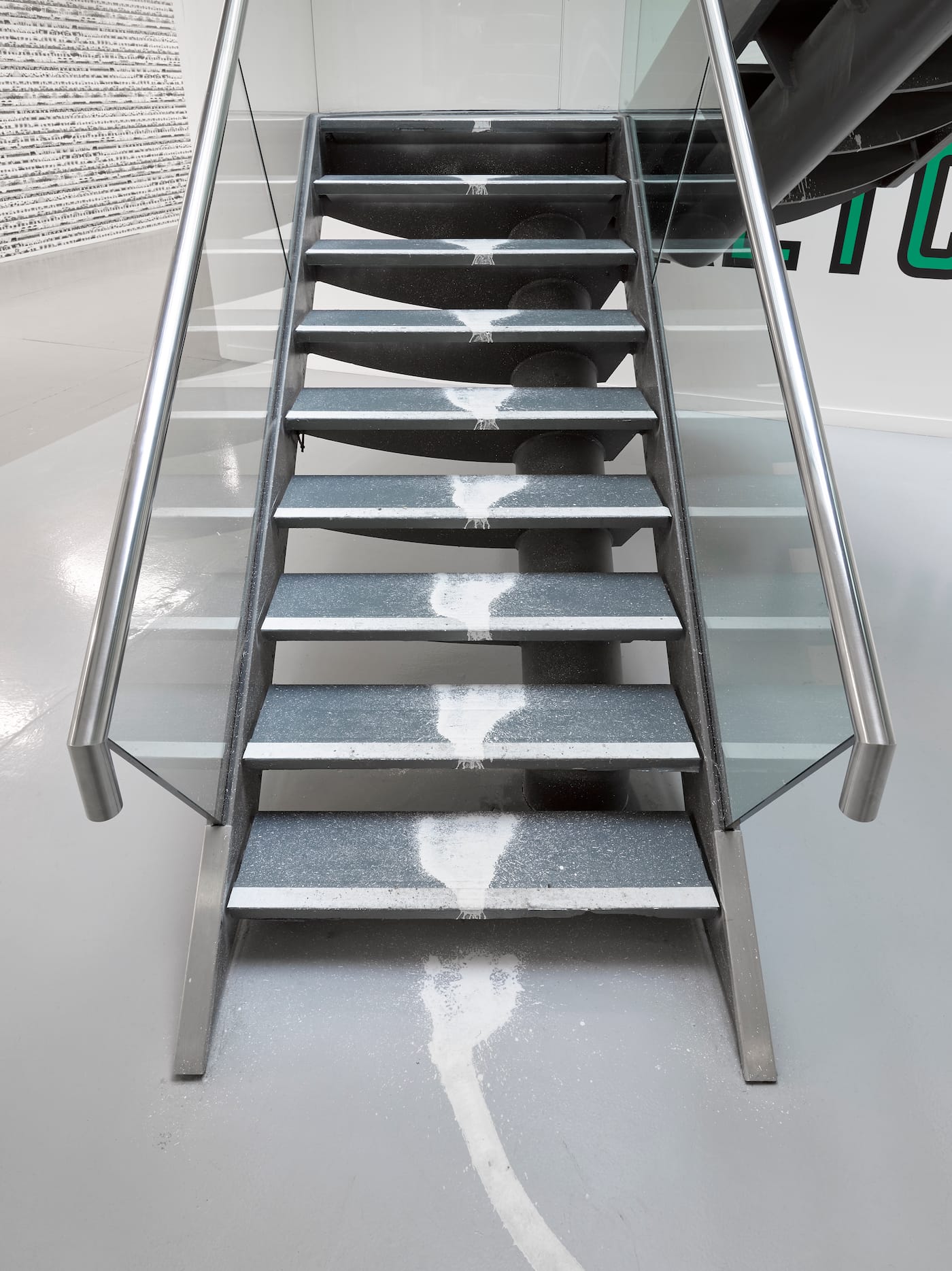 Ceal Floyer, "Taking a Line for a Walk" (2008), installation view in Everything at Once (photo by Jack Hems , © Ceal Floyer, courtesy Lisson Gallery)