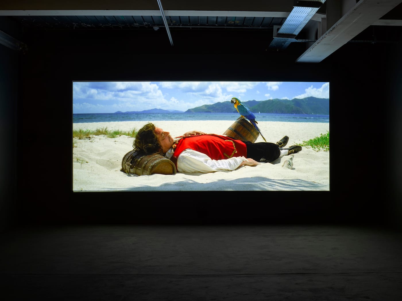 Rodney Graham,  "Vexation Island" (1997), 35mm film transferred to DVD (photo by Jack Hems , © Rodney Graham, courtesy Lisson Gallery)