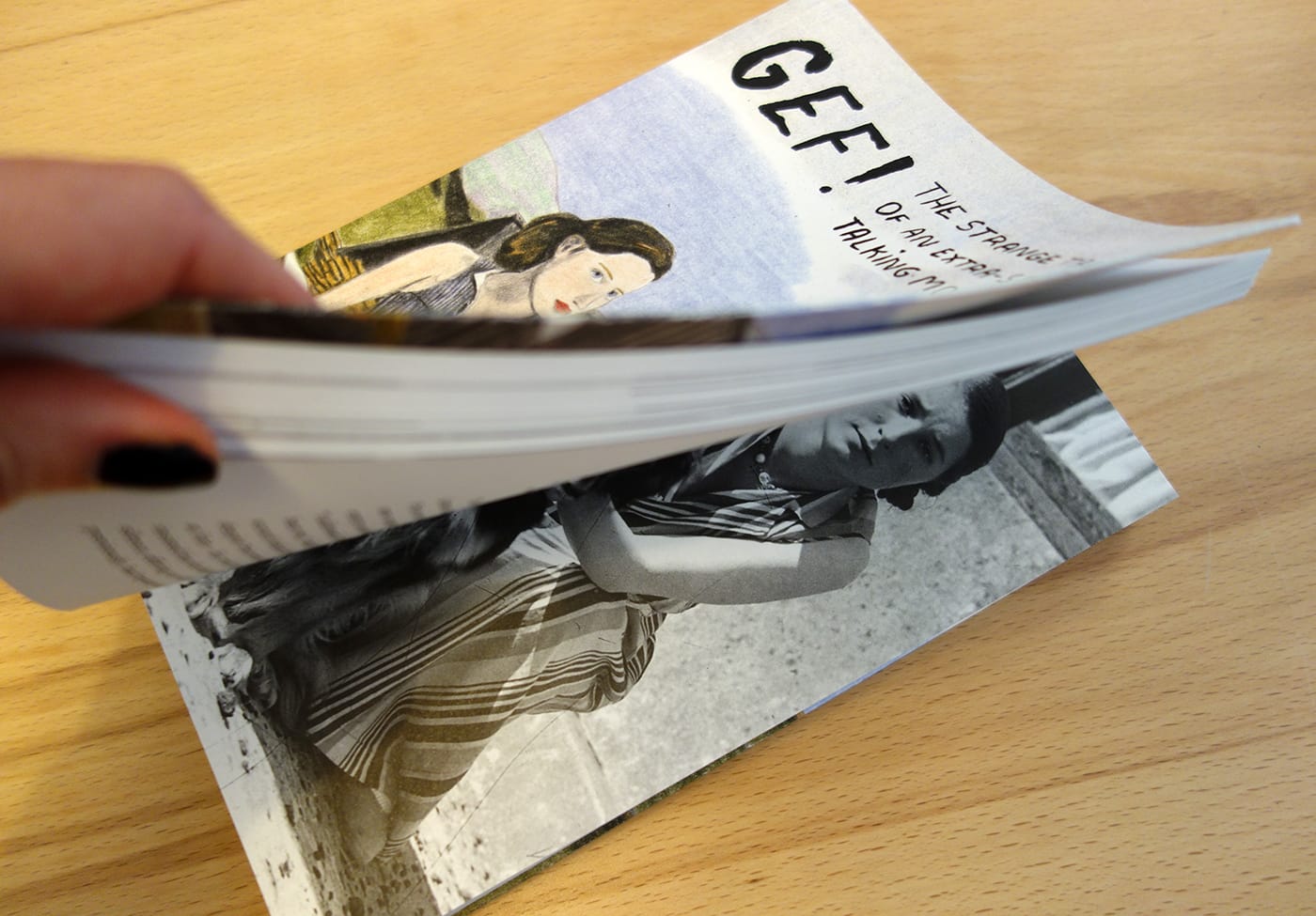 <em>Gef!: The Strange Tale of an Extra-Special Talking Mongoose</em> (photo of the book for Hyperallergic)