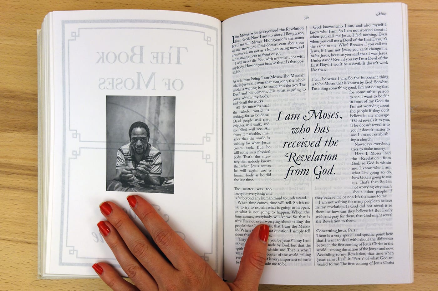 Pages from <em>The Last Testament</em> (photo of the book for Hyperallergic)