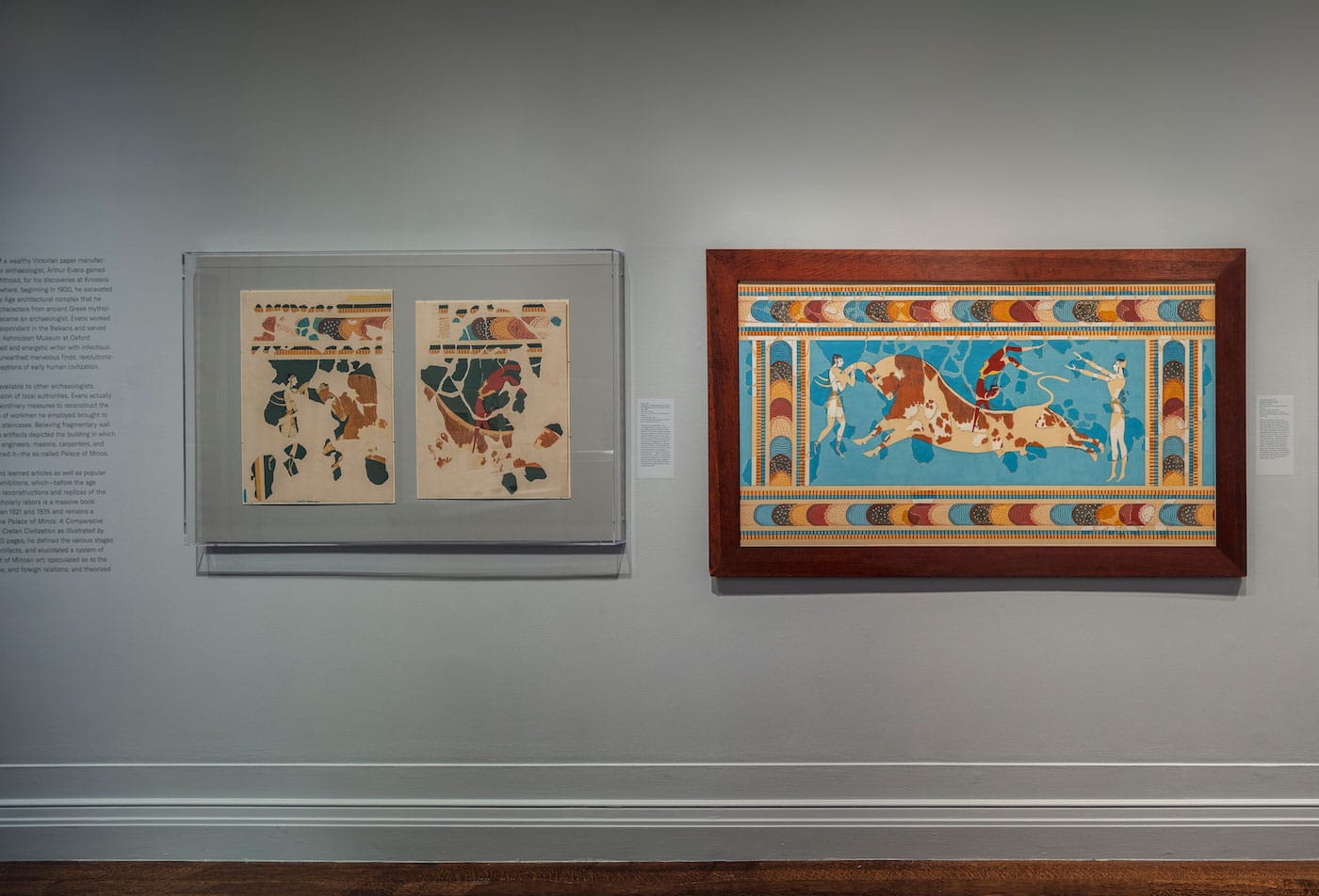Installation view of <em>Restoring the Minoans: Elizabeth Price and Sir Arthur Evans</em> (courtesy Institute for the Study of the Ancient World)