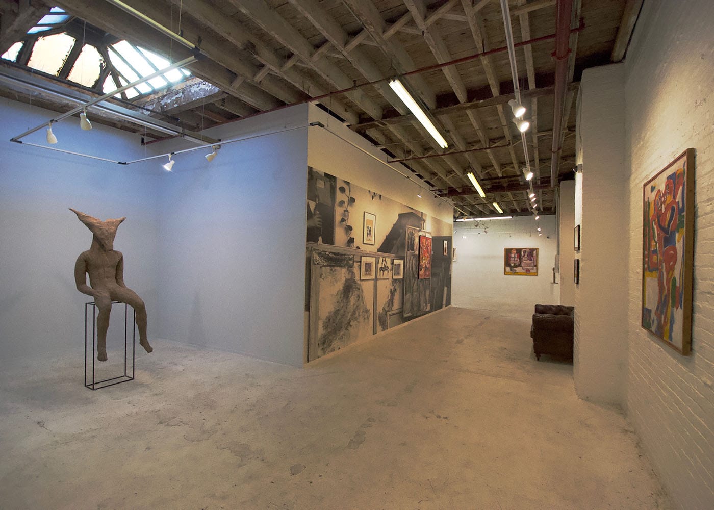 Installation view of A Walking Lesson: ABAKANOWICZ / MARKOWSKI at Green Point Projects (Hrag Vartanian/Hyperallergic)