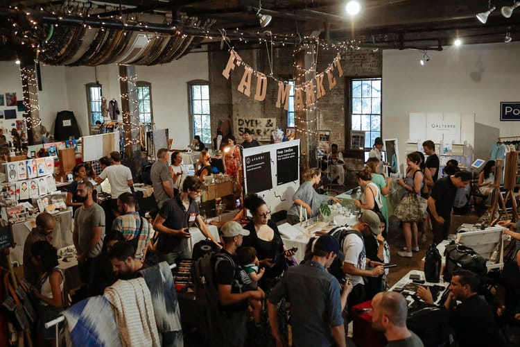 A previous edition of the FAD Market at the Invisible Dog Art Center (via fadmarket.co)