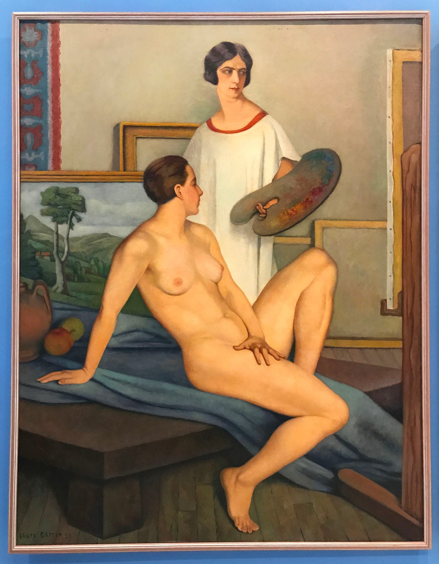 Laure Garcin, "L'Atelier" ("The Studio," 1930), Musée Calvet, Avignon, France (photo by the author for Hyperallergic)