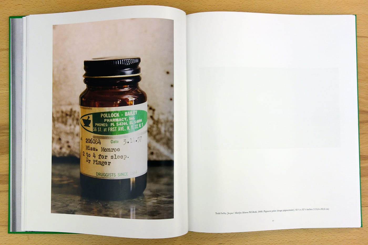 Pages from <em>PhotoRx: Pharmacy in Photography Since 1850</em> (photo of the book for Hyperallergic)
