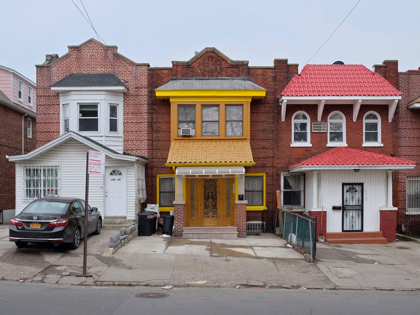 "Eclectic Row, Briarwood, NY" (2017), from <em>All the Queens Houses</em> (photo by Rafael Herrin-Ferri, courtesy the Architectural League of New York)