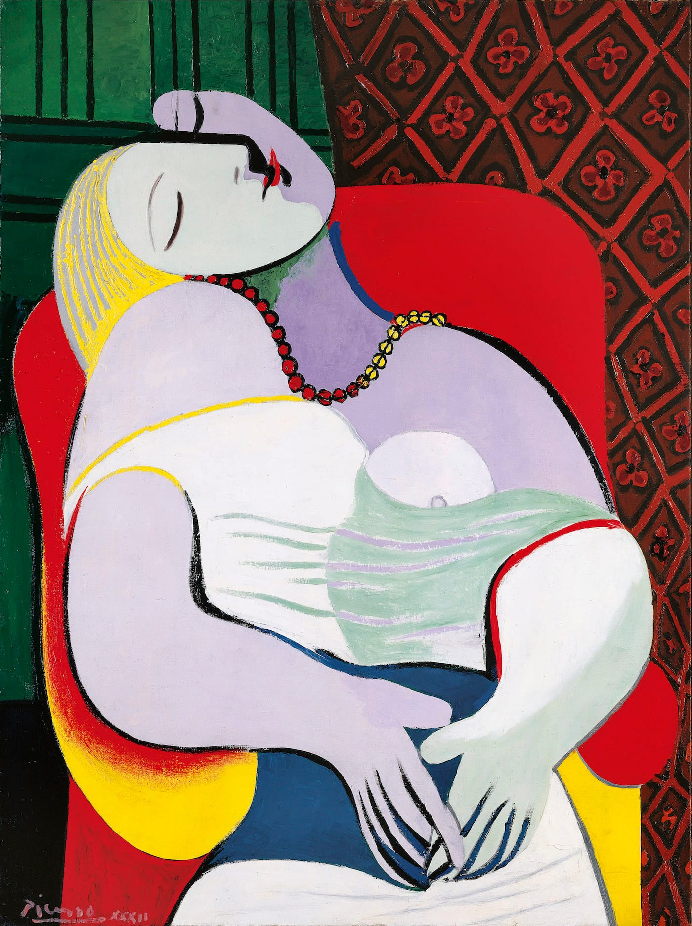 Pablo Picasso, "The Dream" (1932), oil on canvas, private collection of Steven Cohen (© Christie’s Images / Bridgeman Images; © Succession Picasso 2017)