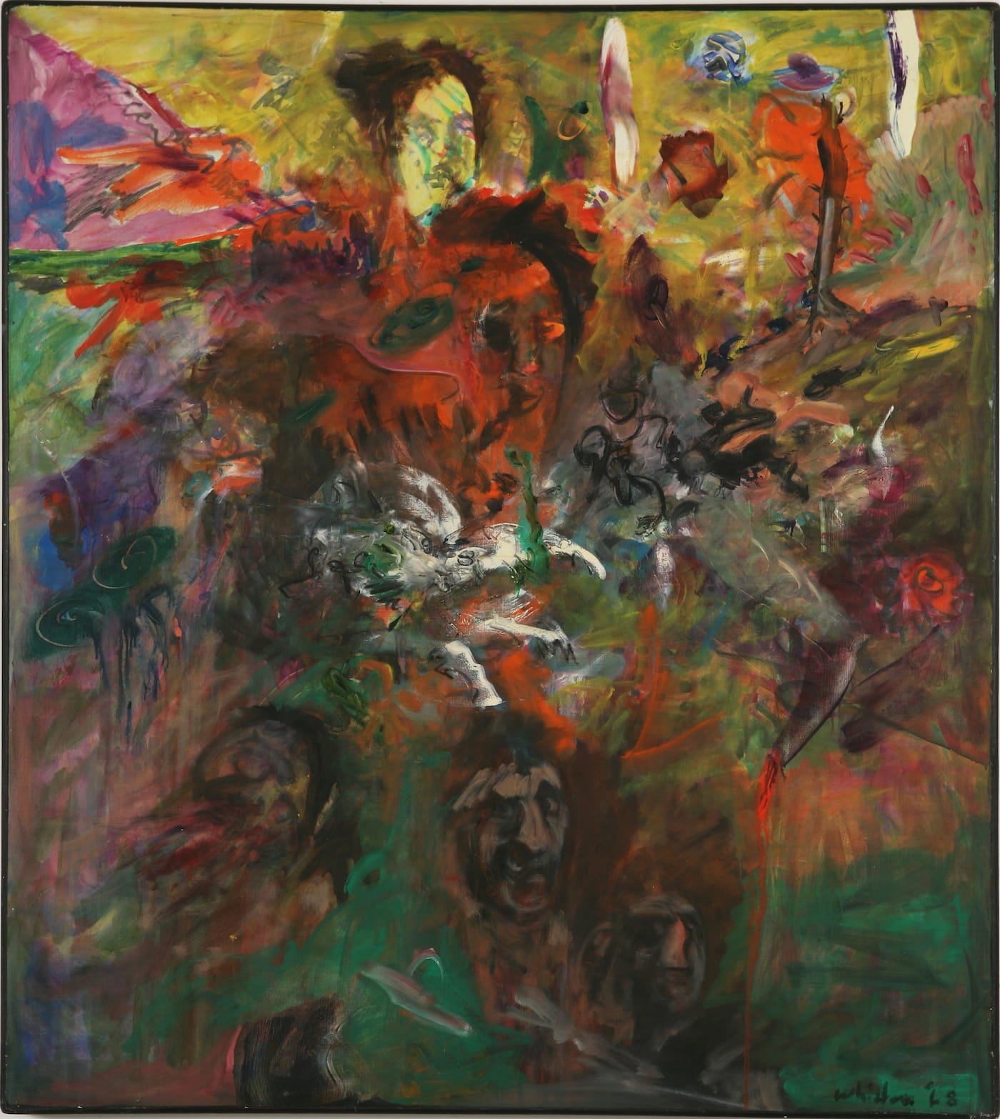 Jack Whitten, "USA Oracle (Assassination of M.L. King)" (1968) (© Jack Whitten, courtesy the artist and Hauser & Wirth)