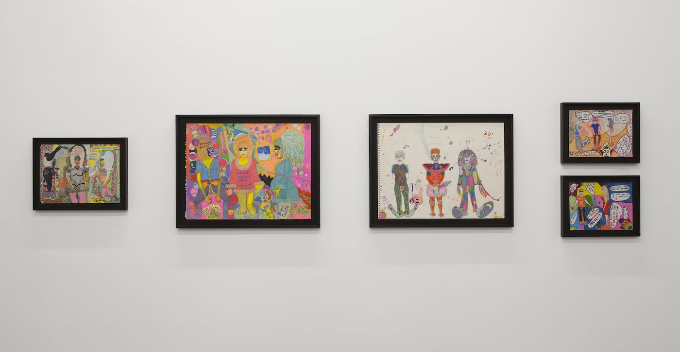 Installation view of Jayne County: Paranoia Paradise at Participant Inc. (photo by Mark Waldhauser, courtesy Participant Inc.)