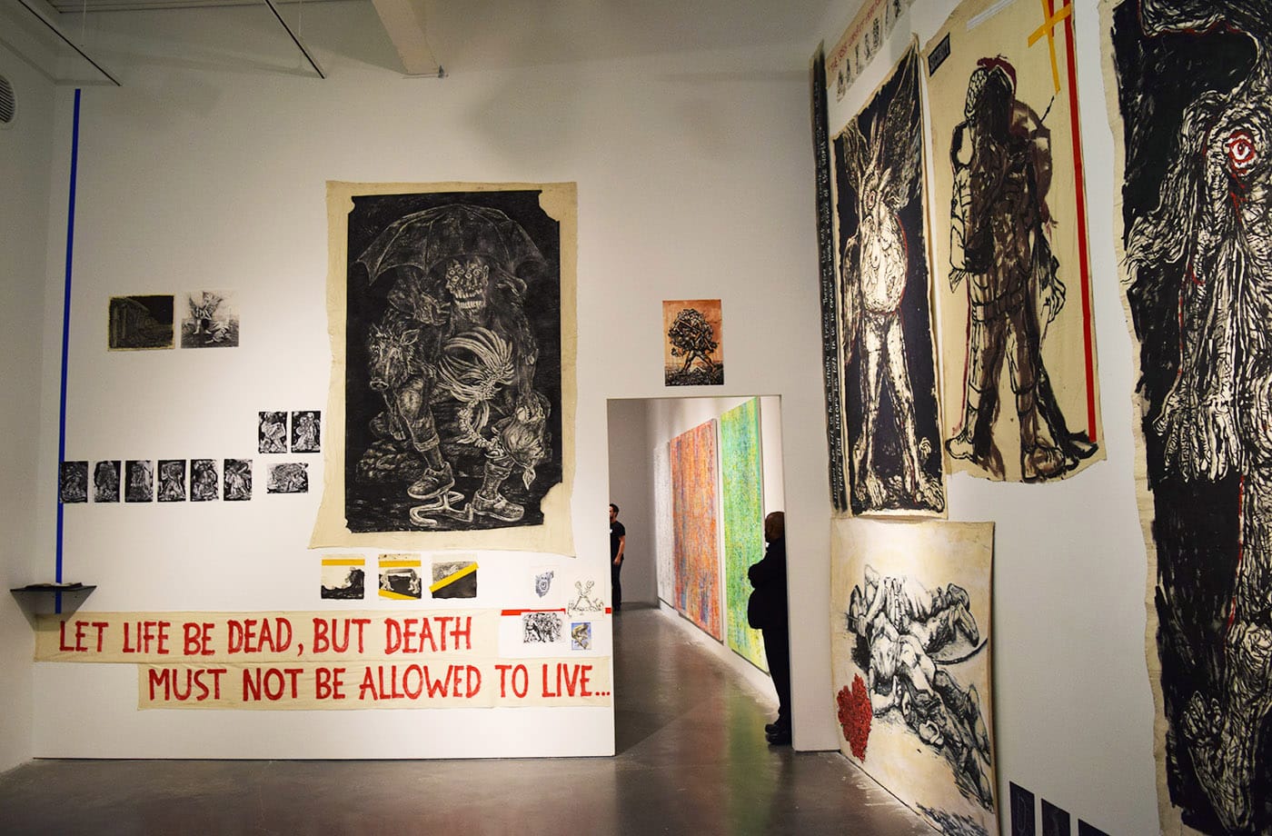 Installation view of Anupam Roy, "Surfaces of the Irreal" (2018), mixed mediums