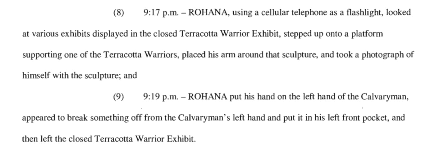 An excerpt from the FBI affidavit filed in federal court by Special Agent Jacob B. Archer (via PACER)