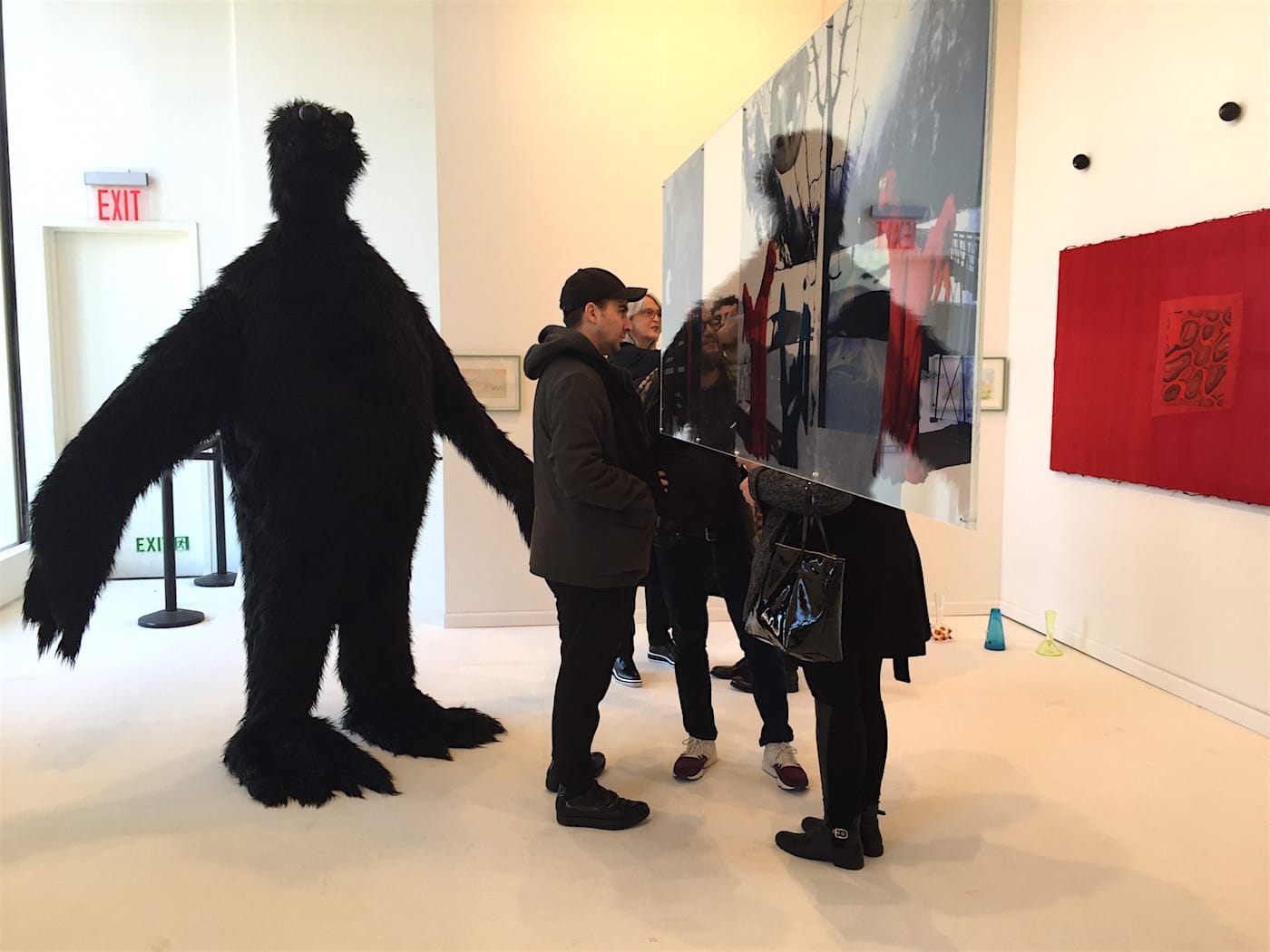 Stefan Tcherepnin, “Shadow Monster” at Francesca Pia at the 2017 Independent fair (photo by Elisa Wouk Almino/Hyperallergic)