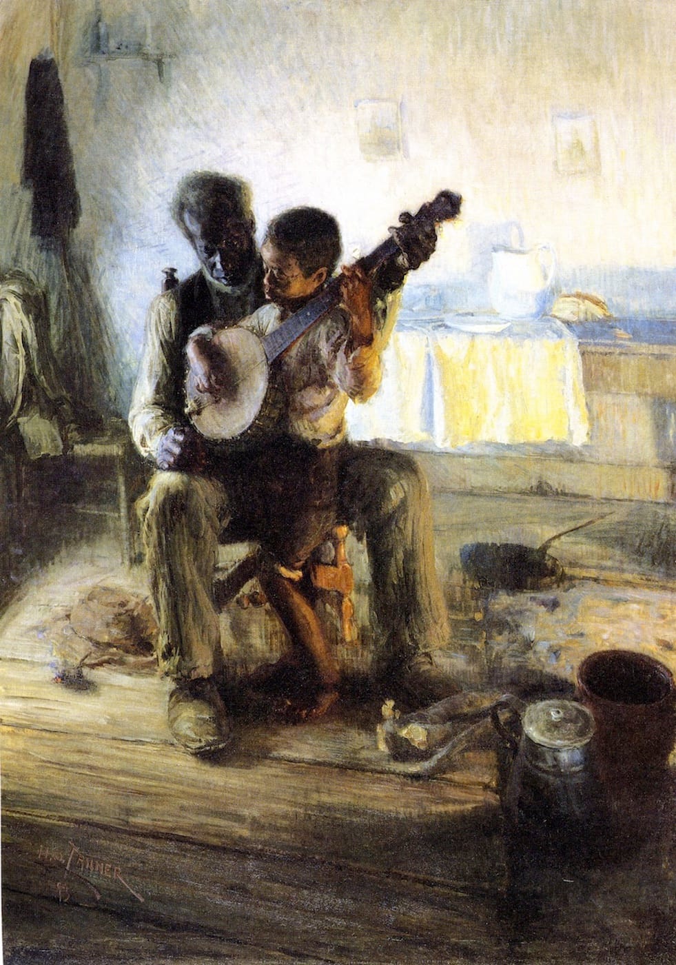 Henry Ossawa Tanner's "The Banjo Lesson"