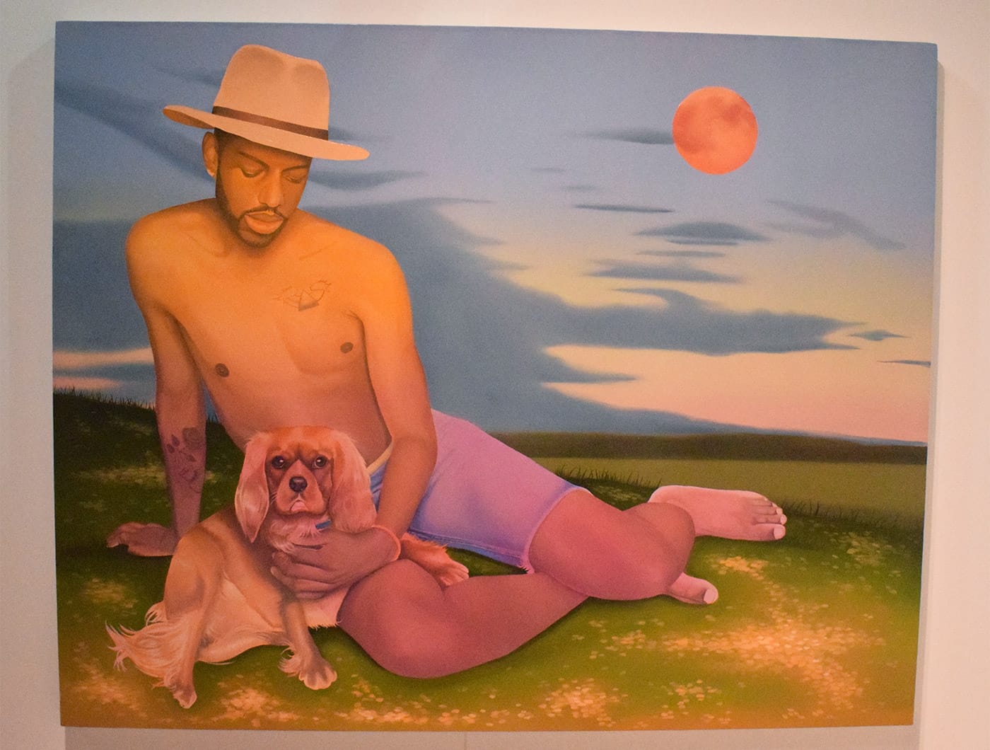 A painting by Danny Ferrell in the Galerie PACT booth