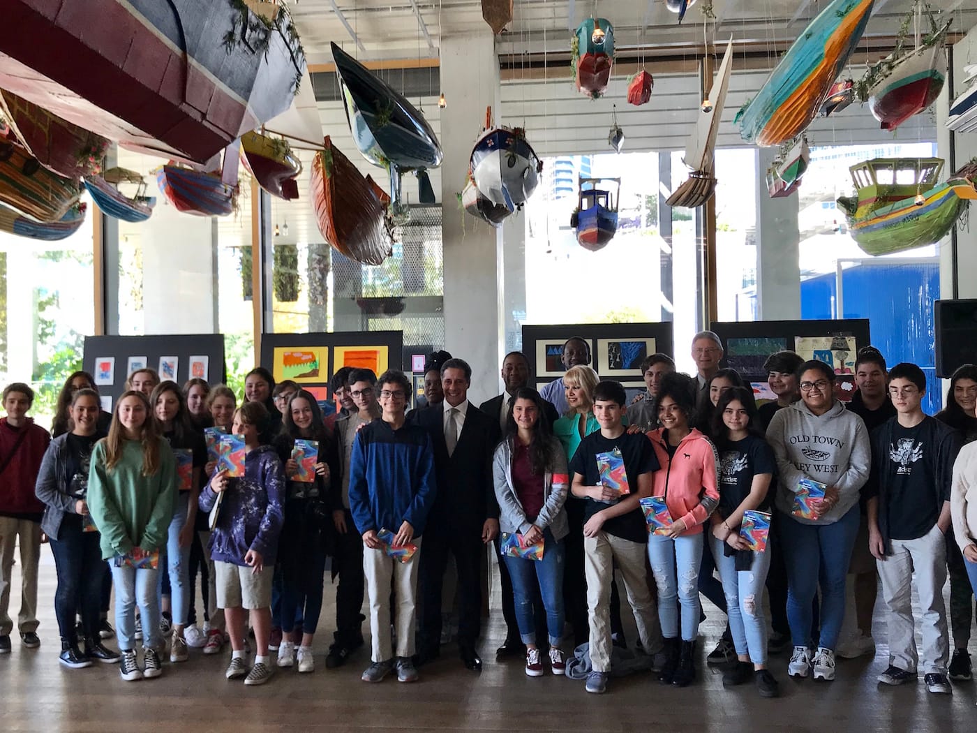 Students at the Pérez Art Museum Miami's (PAMM) press conference on the new PAMM Student Pass (all photos courtesy of the Pérez Art Museum Miami)