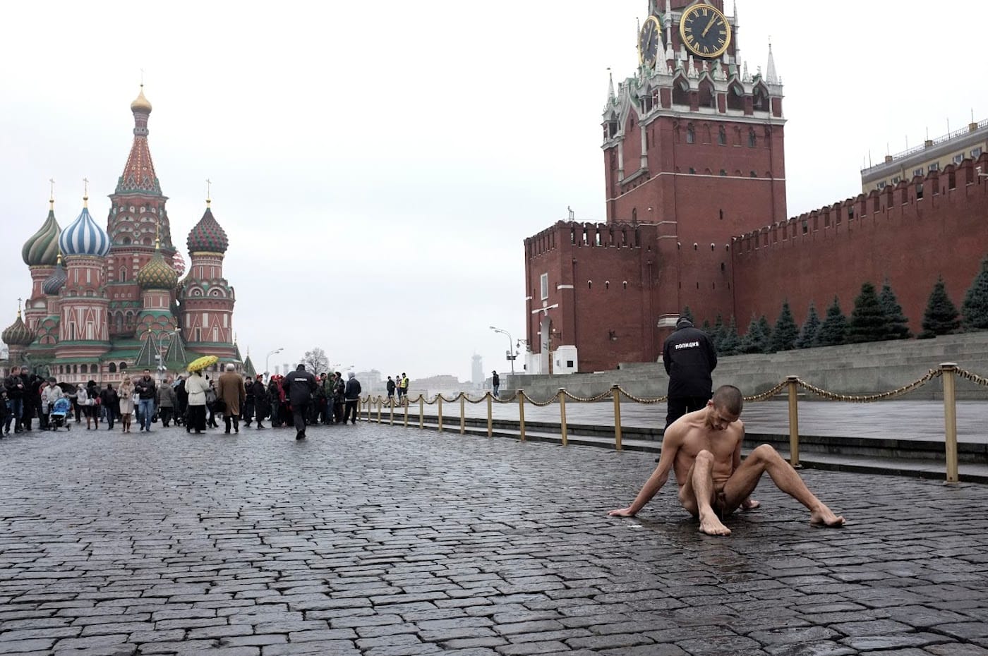 A performance by Petr Pavlensky in Moscow