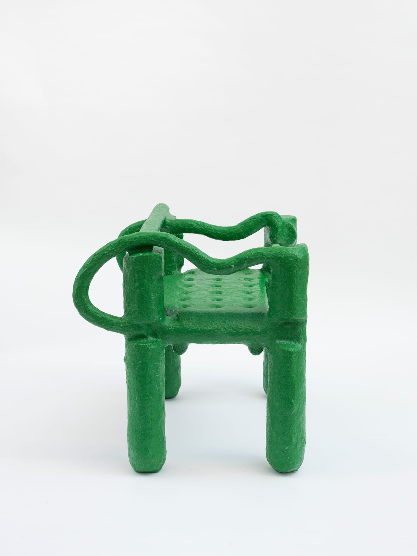 Thomas Barger, "S.O.S. Green Goblin, Spidey Please Save Me" (2017), paper pulp, wooden frame, polyurethane, and paint, 36 x 24 x 36 in