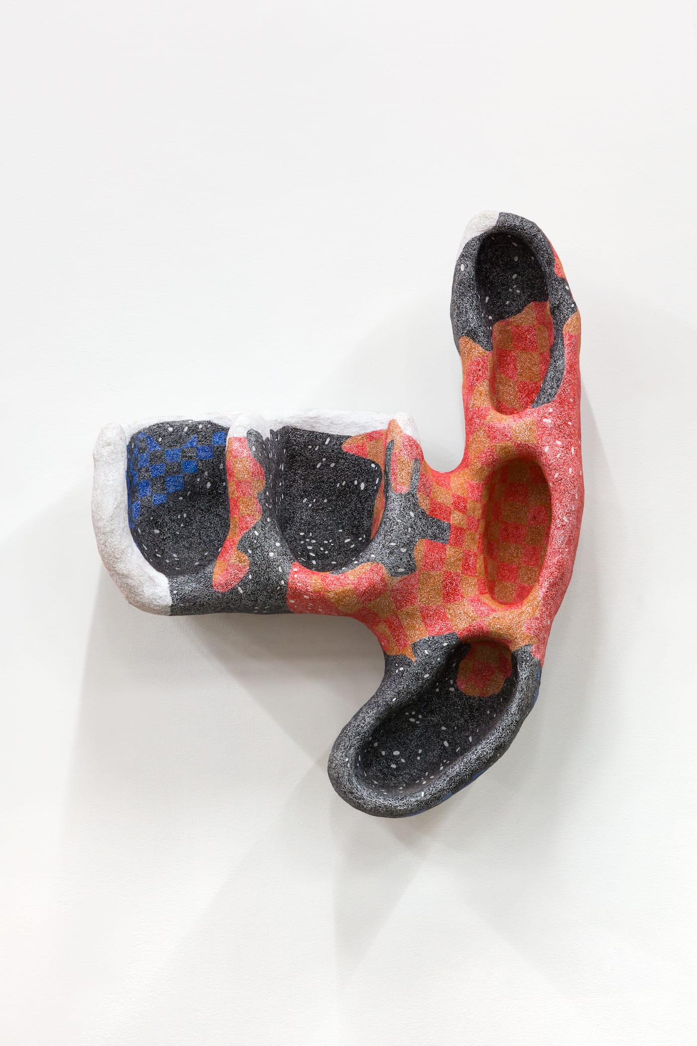 Thomas Barger, "Wall Drawing 2" (2017), paper pulp, wooden frame, cardboard, and colored pencil, 33 x 26 x 11 in