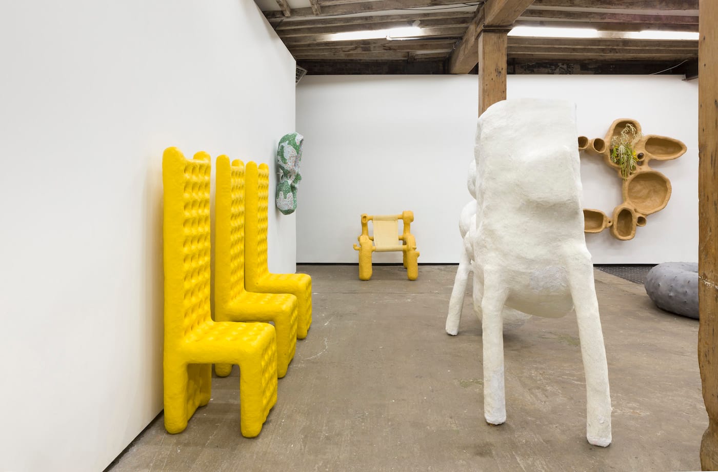 Installation view of Thomas Barger's Growing Up at Salon 94 Design