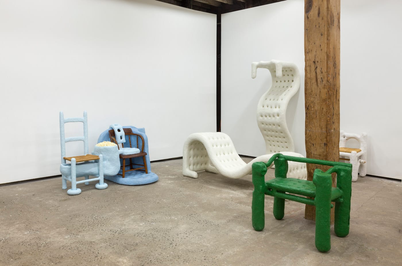 Installation view of Thomas Barger's Growing Up at Salon 94 Design