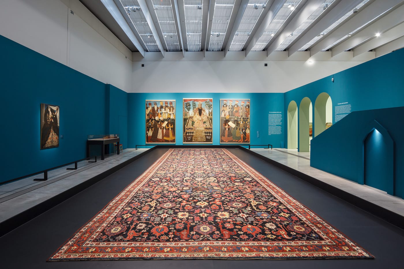 Installation view of <em/>The Rose Empire: Masterpieces of 19th Century Persian Art at the Louvre-Lens (photo by Laurent Lamacz, courtesy Louvre-Lens)