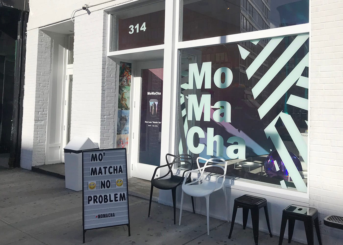 The MoMaCha storefront at 314 Bowery (photo by the author for Hyperallergic)