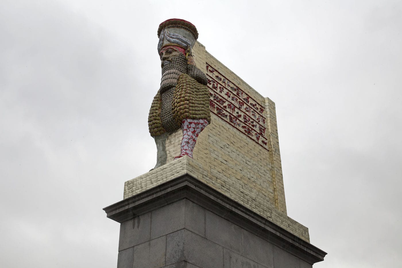 Michael Rakowitz, "The Invisible Enemy Should Not Exist" (2018), on Trafalgar Square's Fourth Plinth (photo © Gautier DeBlonde, courtesy the Mayor of London's Office)