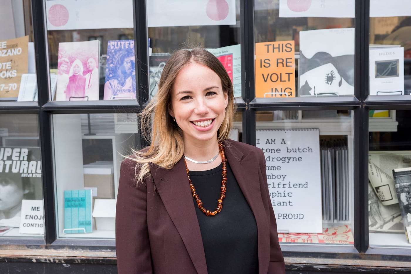 Sonel Breslav, Printed Matter's new Director of Fairs and Editions (photo by Azikiwe Mohammed, courtesy Printed Matter)