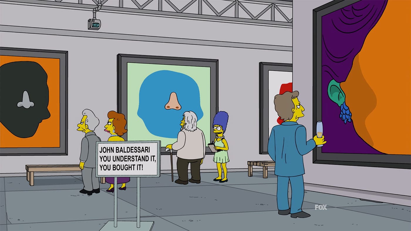 A scene from episode 13 of season 29 of <em>The SImpsons</em>, "3 Scenes Plus a Tag from a Marriage" (screenshot by the author via Fox)