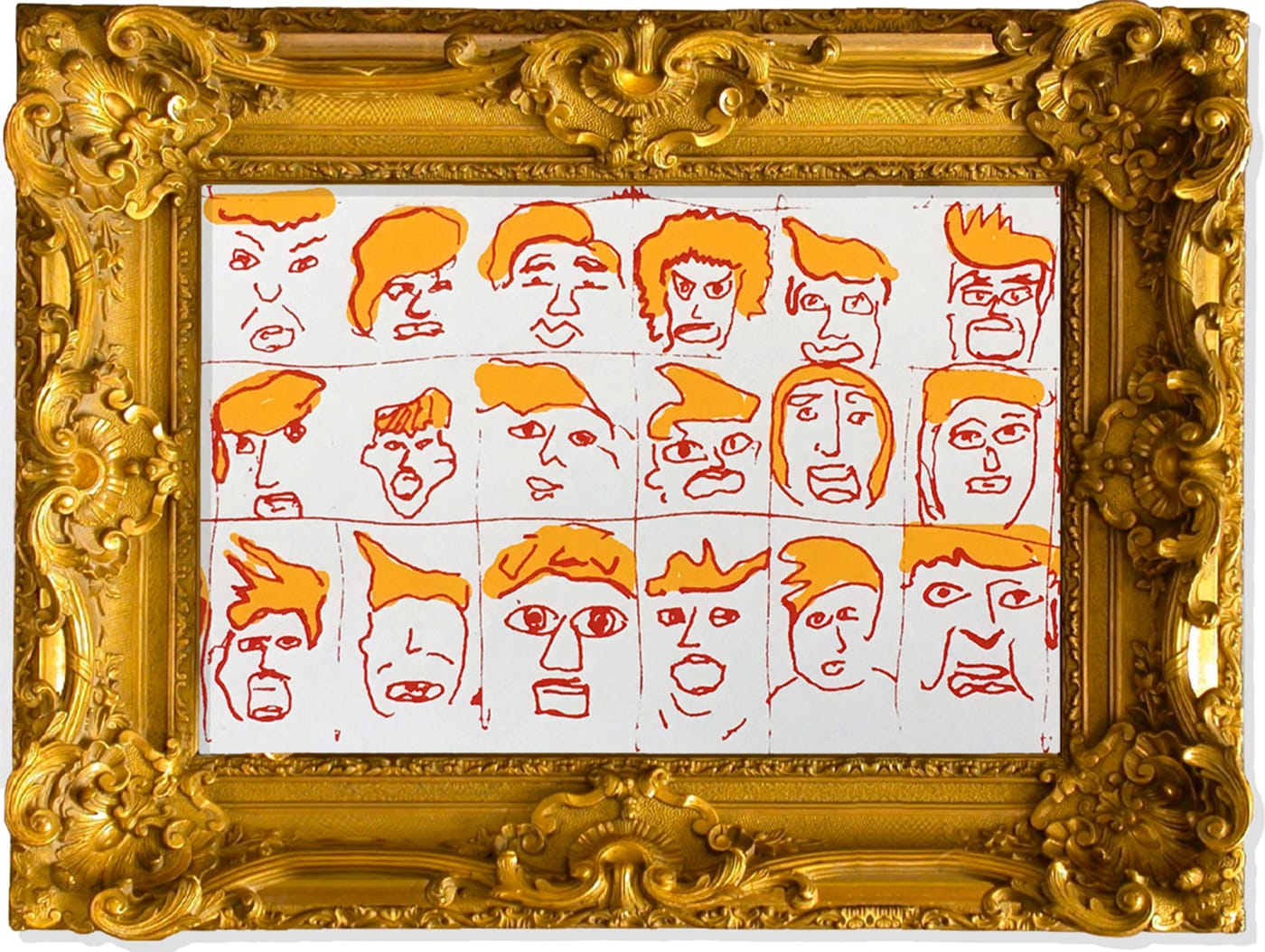 A submission by Paul Fiegenschue to Crooked Media's Trump portrait contest