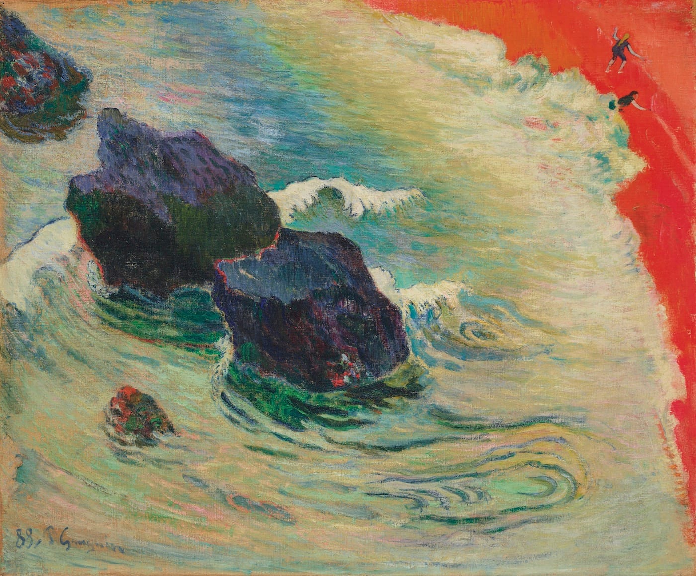 Paul Gauguin, "La Vague" (1888), oil on canvas, 23 7/8 x 28 7/8 in; pre-sale estimate in the region of $18 million, price realized: $35,187,500