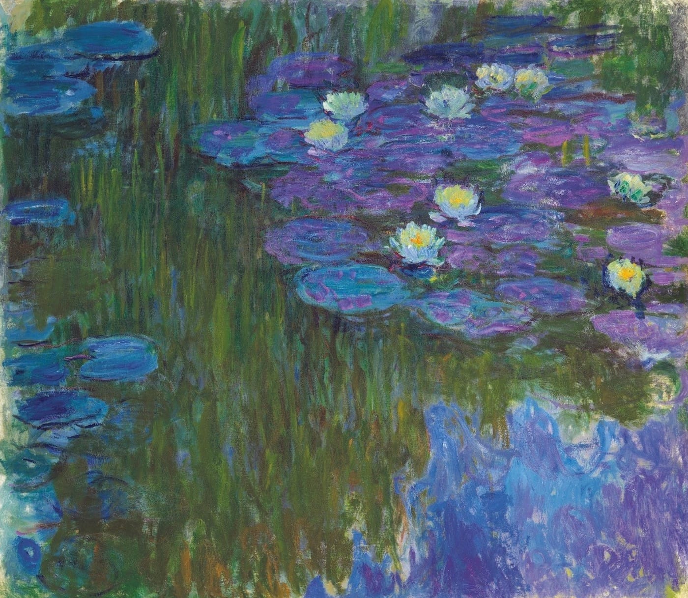 Claude Monet, "Nymphéas en fleur" (ca 1914–17), oil on canvas, 63 3/8 x 71 1/8 in, pre-sale estimate in the region of $50 million; price realized: $84,687,500