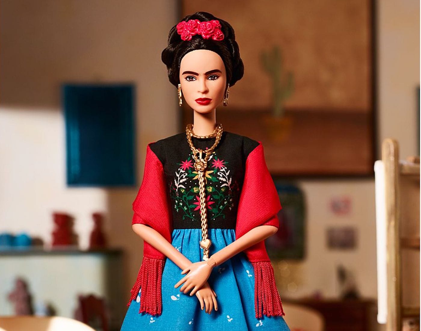 The Frida Kahlo Barbie (photo courtesy Mattel)