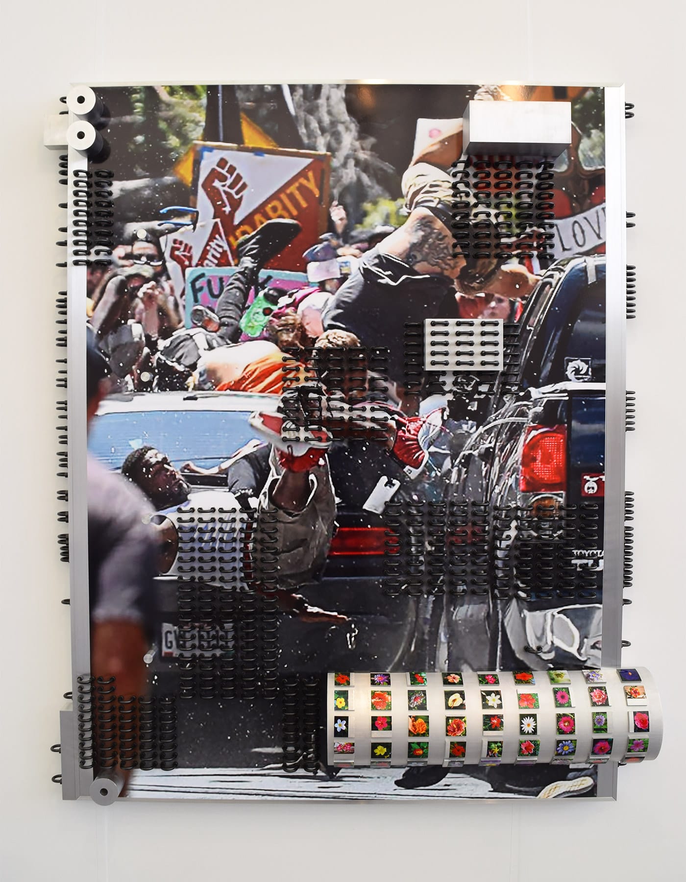 Jordan Wolfson, "Untitled" (2018) in the David Zwirner booth at Frieze New York