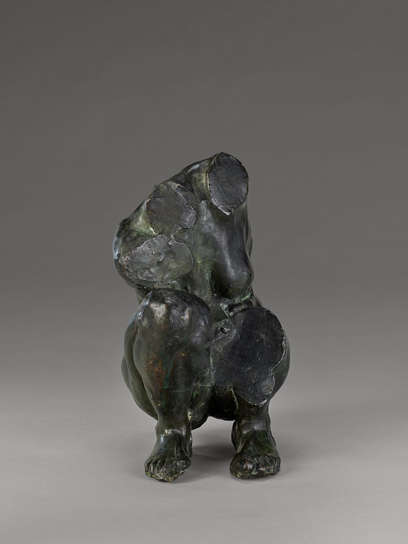 Camille Claudel, "Torso of a Crouching Woman" (model about 1884–85, cast by 1913), bronze, 35 x 27 x 26 cm (the J. Paul Getty Museum, Los Angeles)