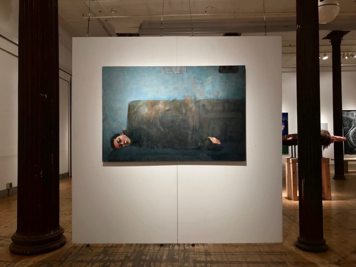 Helena Vallée Dallair, "It's Only Been a Minute" (2018), oil on linen