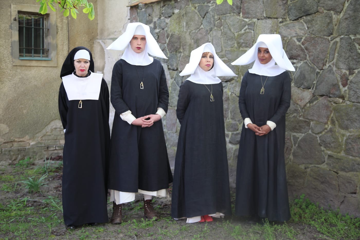 Left-to-right: Kembra Pfahler, Caprice Crawford, Viva Ruiz, and Caprice Crawford in Bruce LaBruce’s The Misandrists