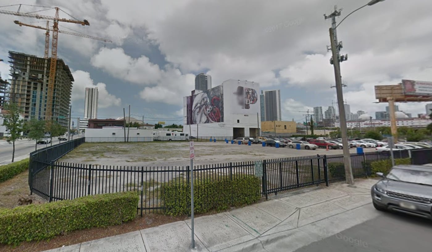 The future location of the Satellite Art Show at 18 NW 14th Street in Miami (screenshot via Google Street View, courtesy Satellite Art Show)