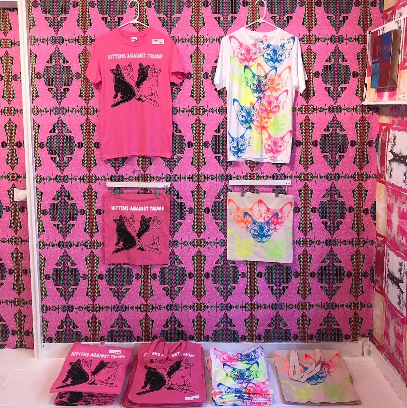 An installation by HOMOCATS at the 2017 Satellite Art Show