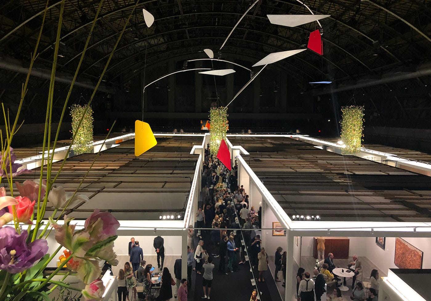 A giant Alexander Calder mobile hangs over TEFAF New York
