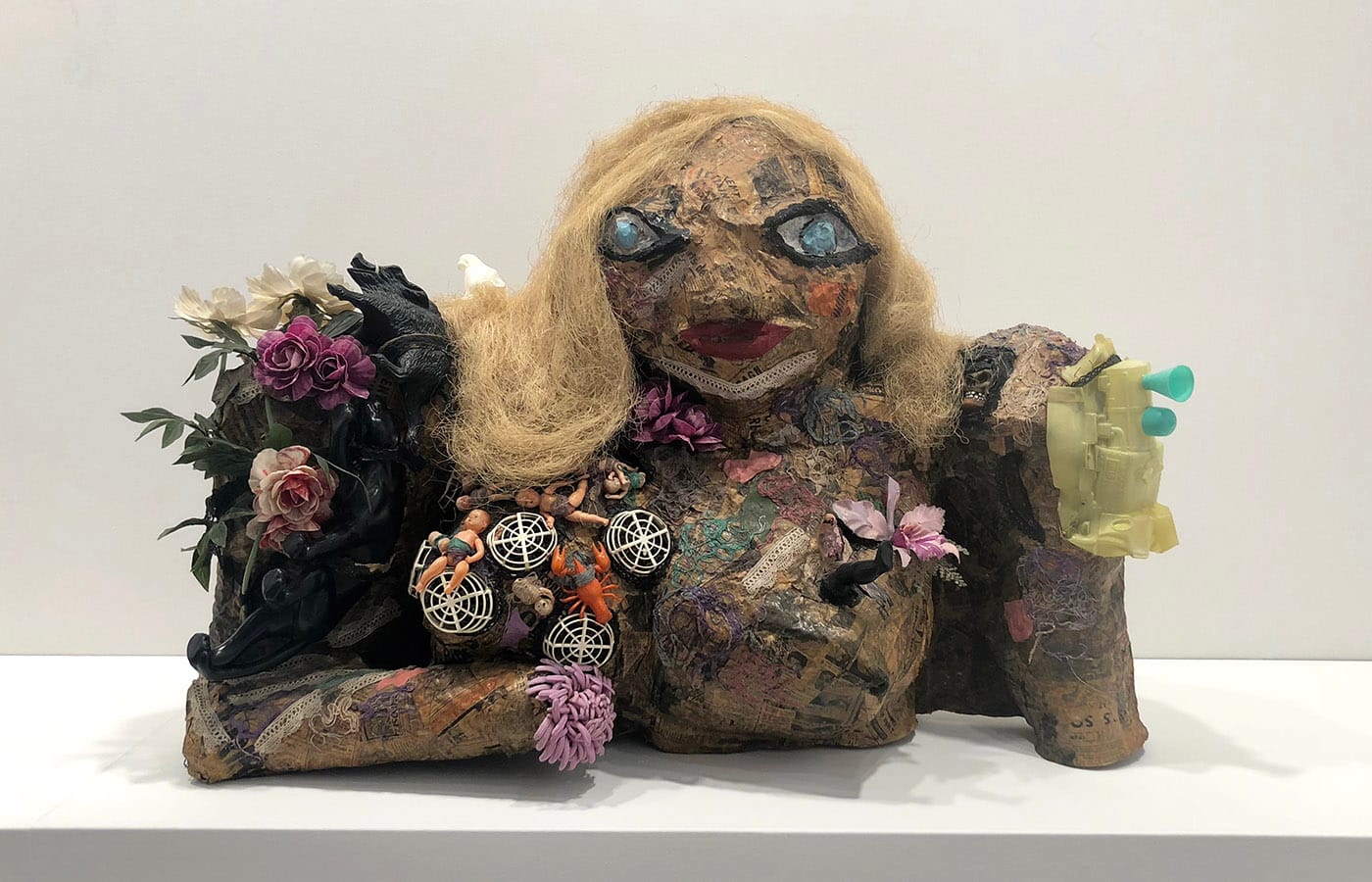 Niki de Saint Phalle's "Marilyn" in the Galerie Georges-Philipe booth at TEFAF New York