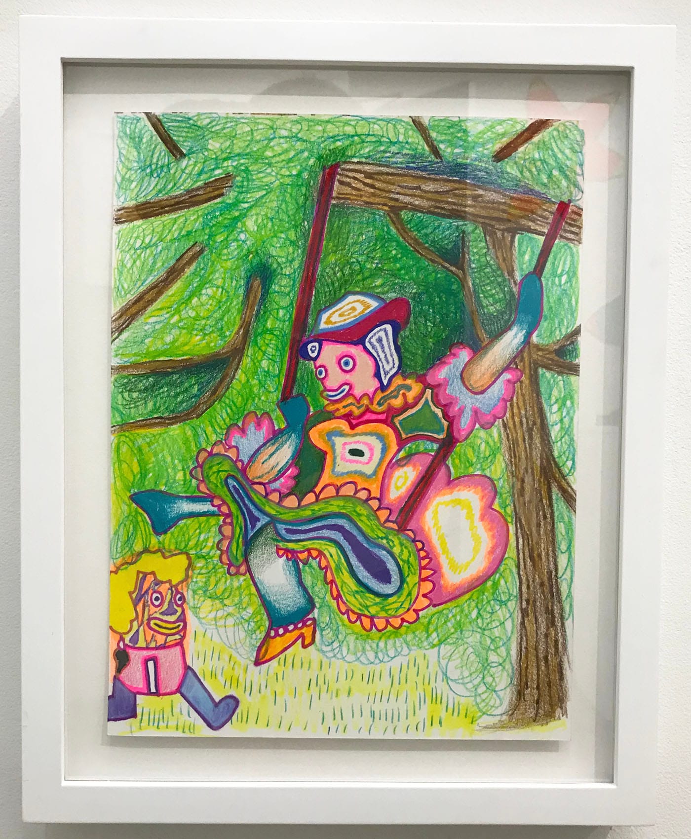 Caroline Wells Chandler and Jennifer Coates, "The Swing" (2018) (photo by the author for Hyperallergic)