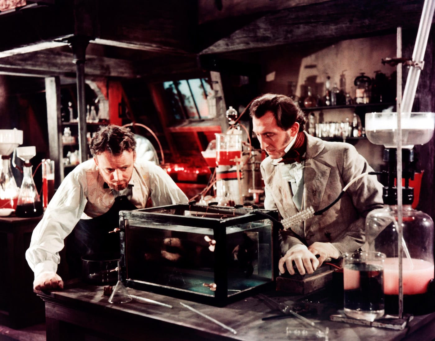 The Curse of Frankenstein (1957, Peter Cushing (courtesy Everett Collection via the Quad Cinema)