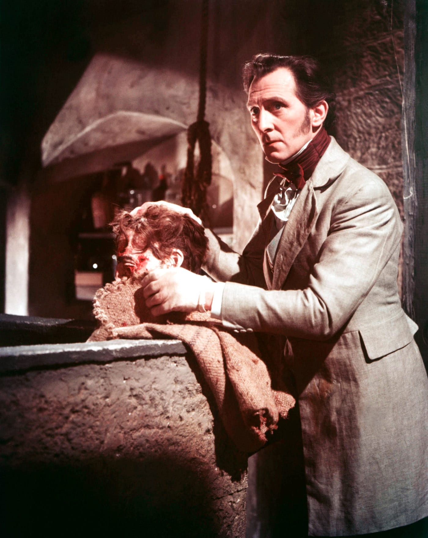 The Curse of Frankenstein (1957, Peter Cushing (courtesy Everett Collection via the Quad Cinema)