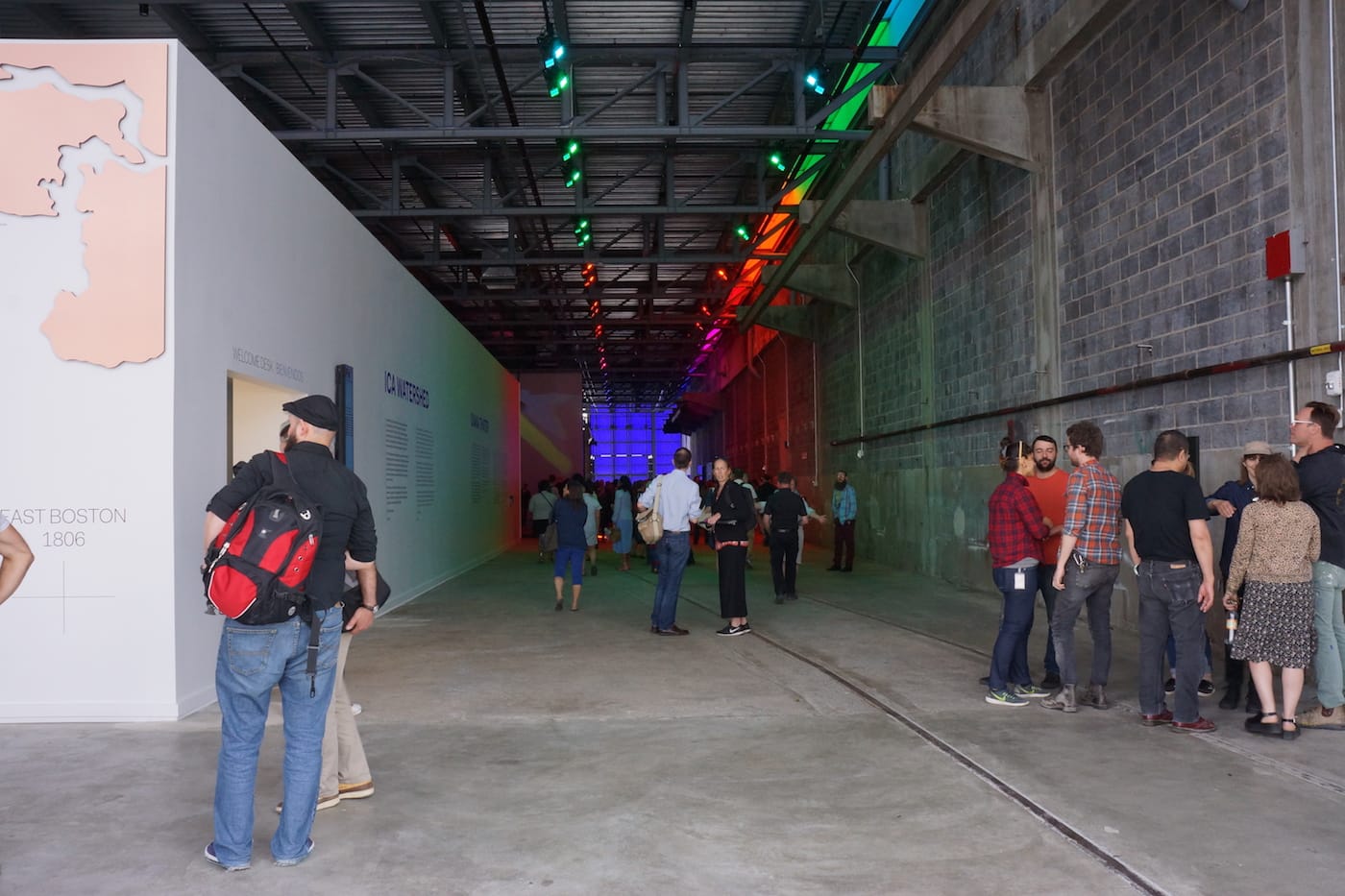 The interior of the ICA Boston's new Watershed space (photo by the author for Hyperallergic)