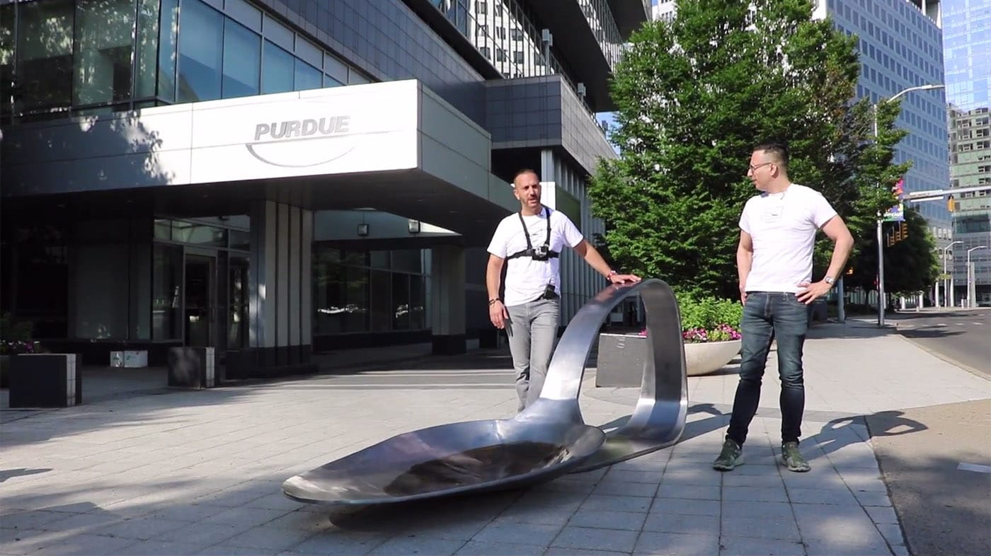 Esposito (left) and Fernando Alvarez delivered a short spoken manifesto on the subject of the opioid crisis, before police were called to the scene.