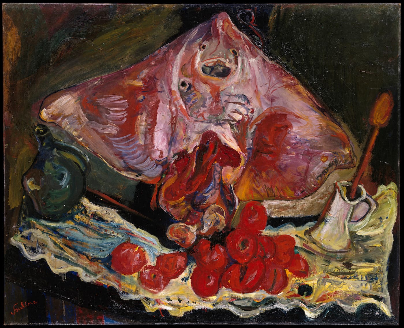 Chaim Soutine, "Still Life with Rayfish" (ca 1924), oil on canvas (courtesy Metropolitan Museum of Art)