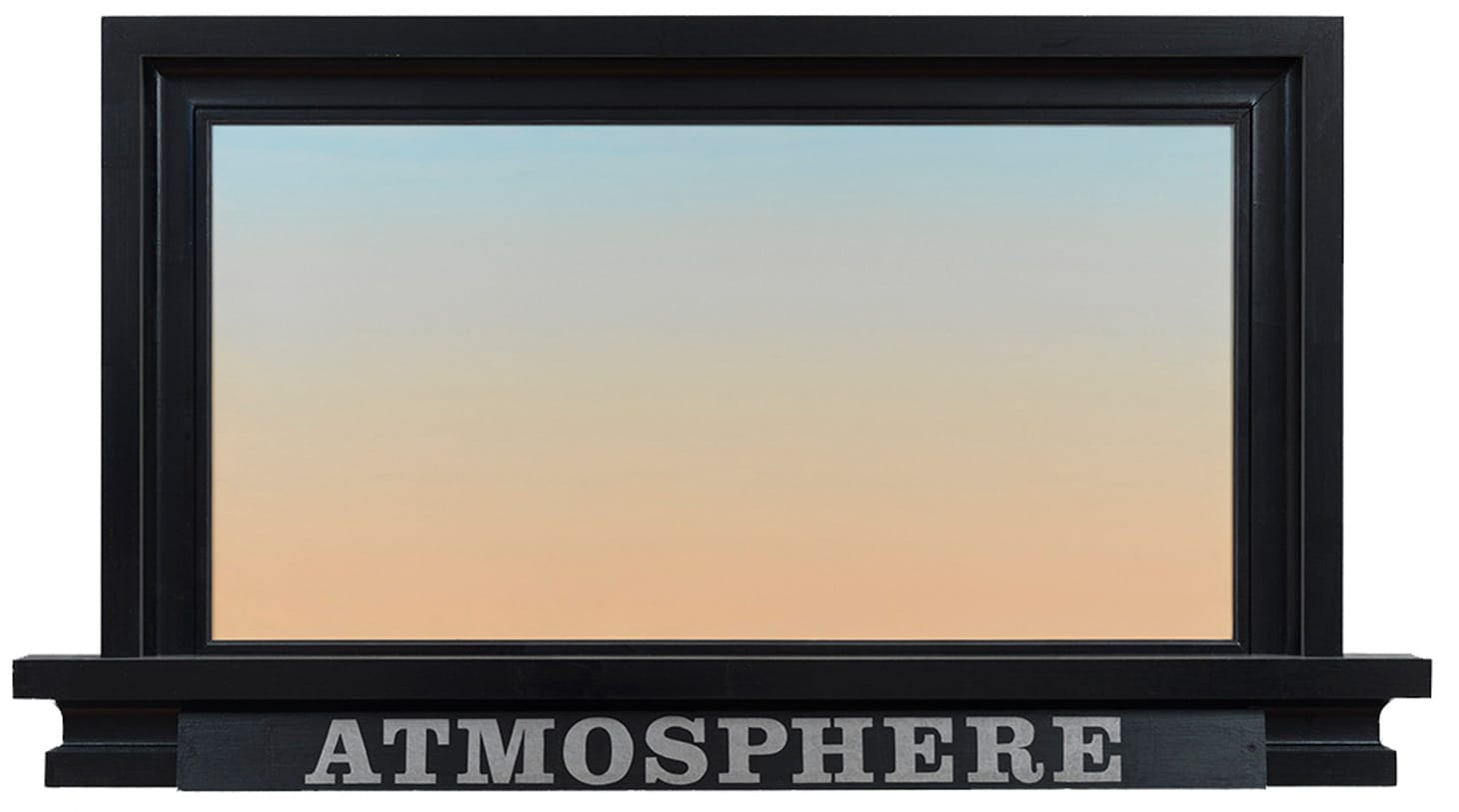 Neil Jenney, "Atmosphere" (1978), oil on panel in artist’s frame, 36 1/4 x 67 1/4 x 4 1/2 in., Hall Collection (image courtesy of Robert McKeever)